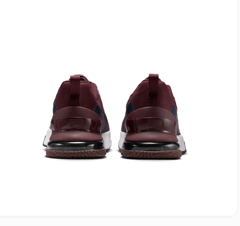 Nike Air Max Burgundy Mesh Sneakers with White Midsole