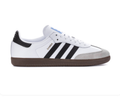 adidas Samba White & Black Sneakers with Grey Toe & Gum Sole