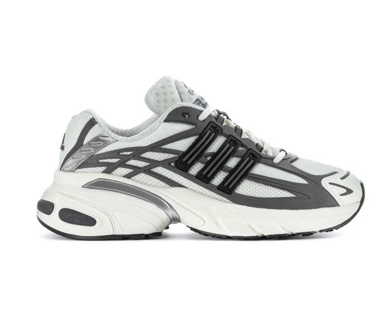 adidas Adistar White & Grey Chunky Sneakers with Black Stripes