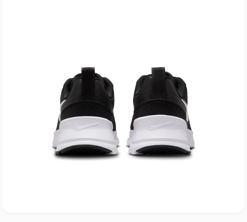 Nike Air Max Black & White Low-Top Sneakers with Heel Air Window