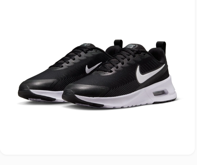 Nike Air Max Black & White Low-Top Sneakers with Heel Air Window
