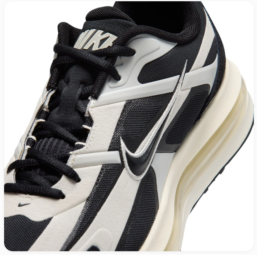 Nike Air Max Black & White Sneakers with Cream Midsole
