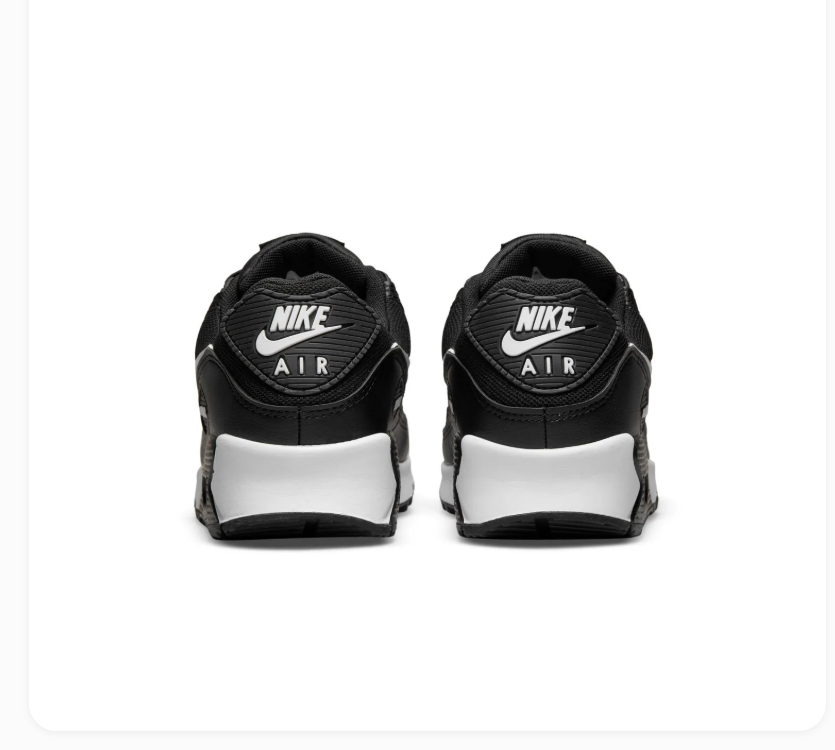 Nike Air Max 90 Black & White Mesh Sneakers
