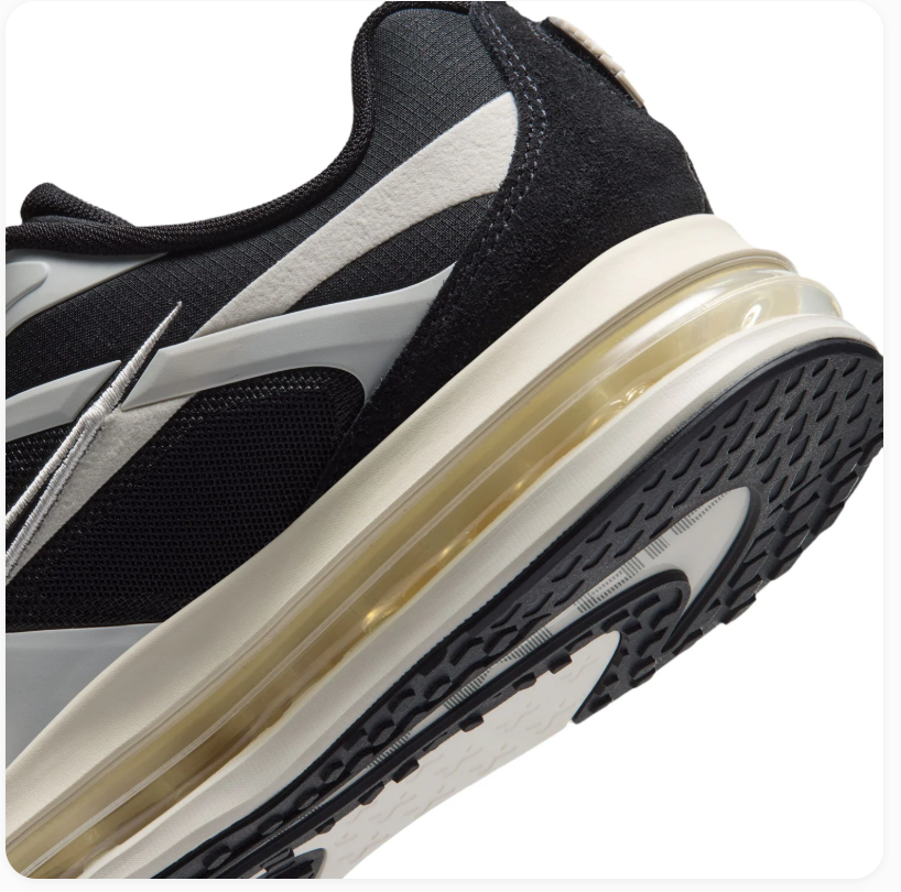 Nike Air Max Black & White Sneakers with Cream Midsole