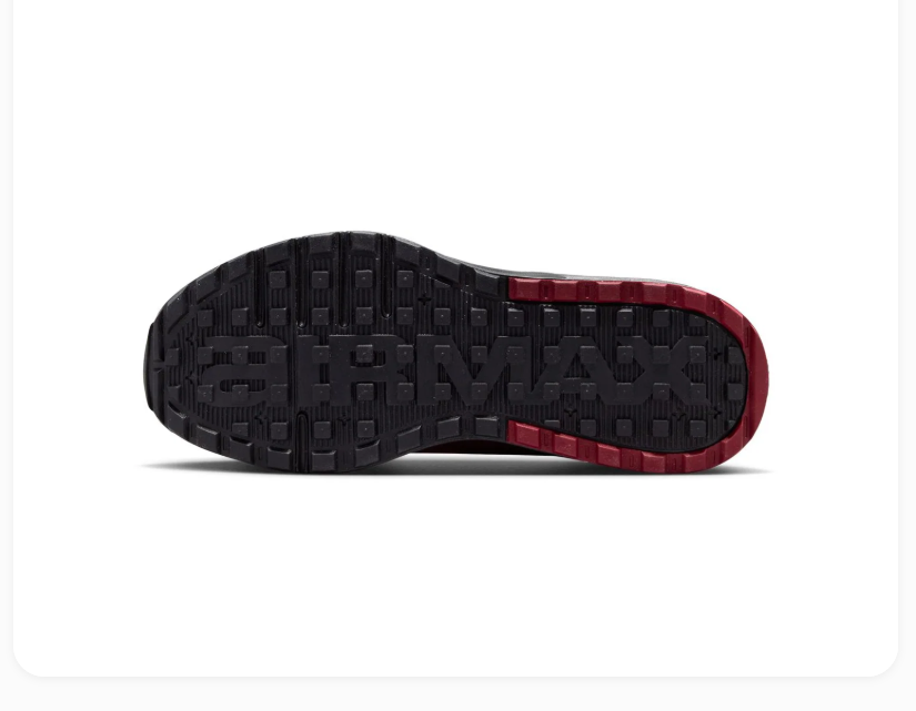 Nike Air Max Black & Burgundy Sneakers with Grey Swoosh