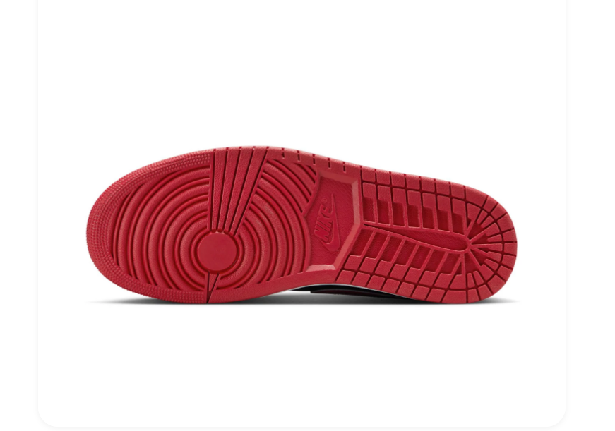 Air Jordan 1 Low Glossy Red & Black Sneakers