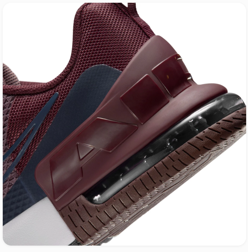 Nike Air Max Burgundy Mesh Sneakers with White Midsole