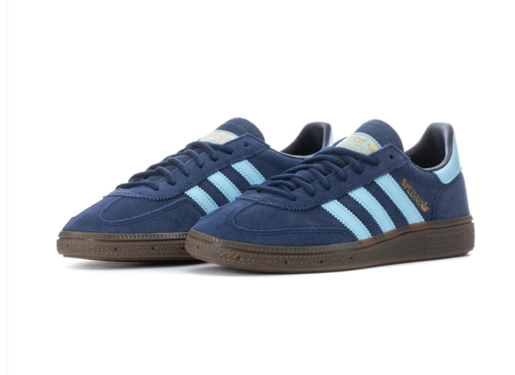 adidas Handball Spezial Navy & Light Blue Sneakers with Brown Sole
