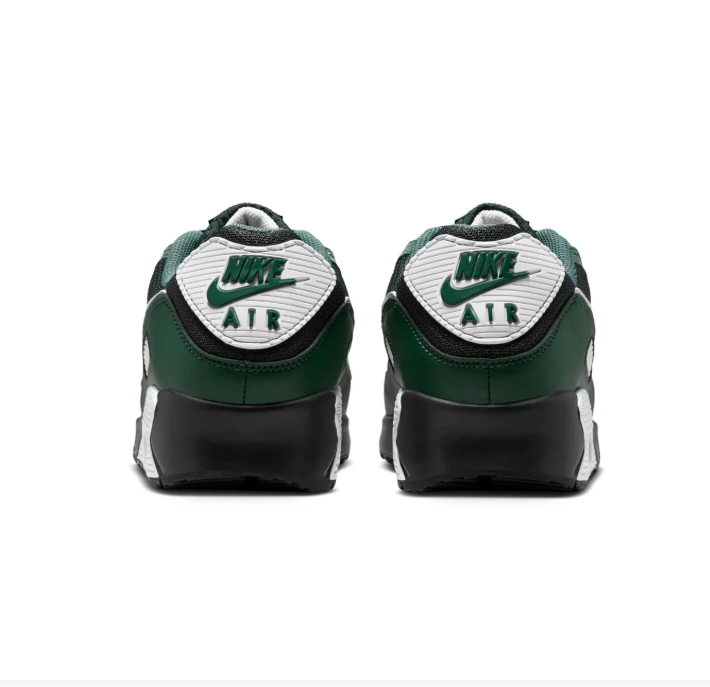 Nike Air Max 90 Forest Green & Black Sneakers with White Swoosh