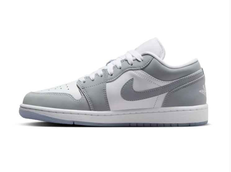 Air Jordan 1 Low Grey & White Sneakers