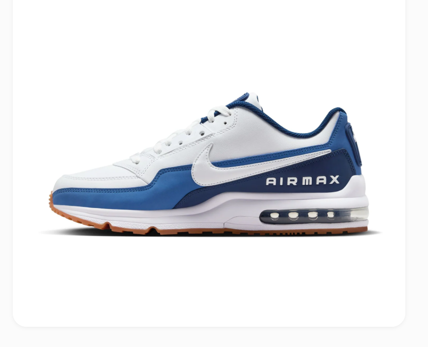 Nike Air Max White & Blue Sneakers with Gum Outsole