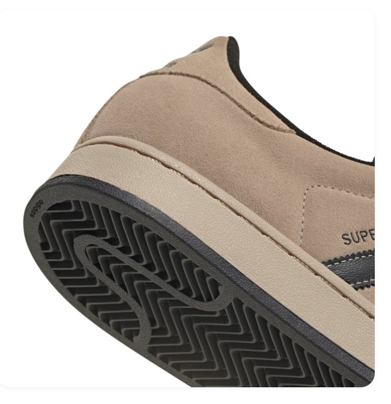 adidas Superstar Beige & Black Shell-Toe Sneakers