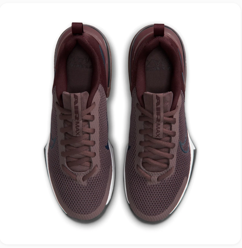 Nike Air Max Burgundy Mesh Sneakers with White Midsole
