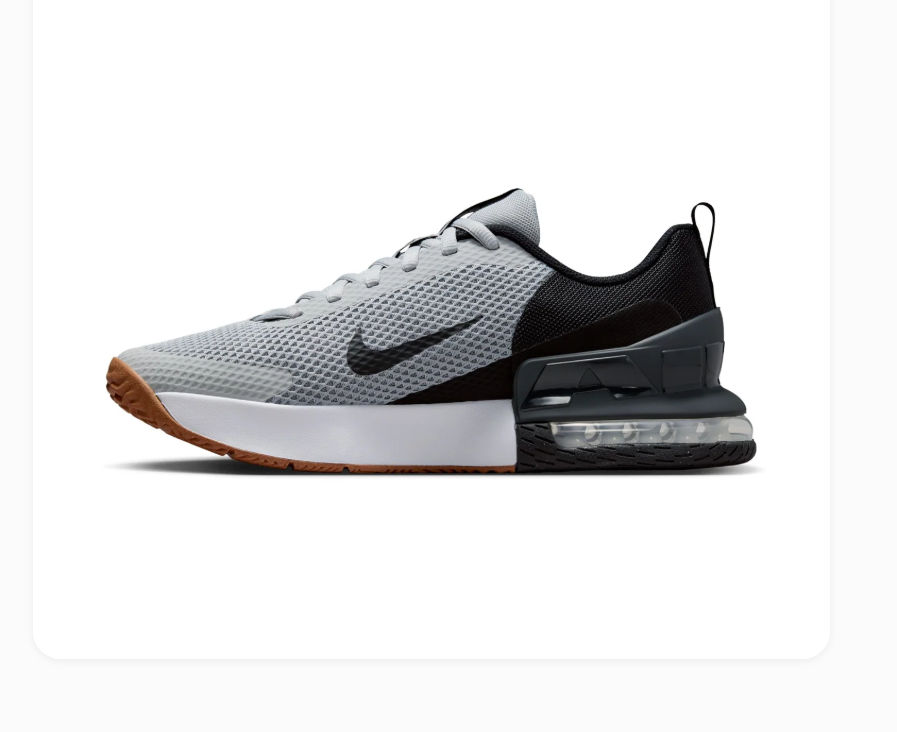 Nike Air Max Grey & Black Mesh Sneakers with Gum Outsole
