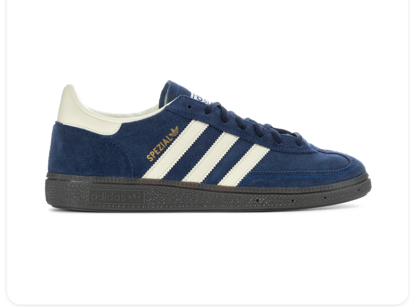 adidas Handball Spezial Navy & Cream Sneakers with Dark Grey Sole
