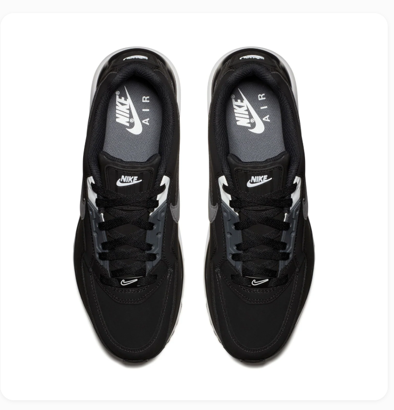 Nike Air Max Black & Grey Sneakers with White Midsole