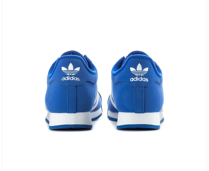 adidas Samoa Royal Blue & White Sneakers with Textured Toe Bumper