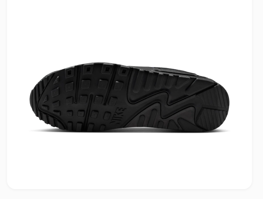 Nike Air Max 90 Black Sneakers with Purple Swoosh
