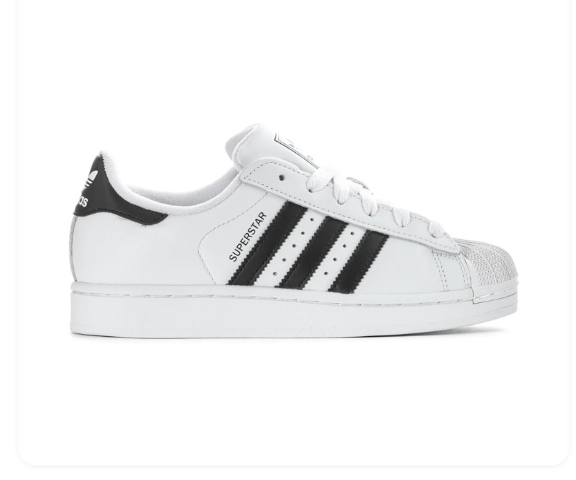 adidas Superstar White & Black Shell-Toe Sneakers