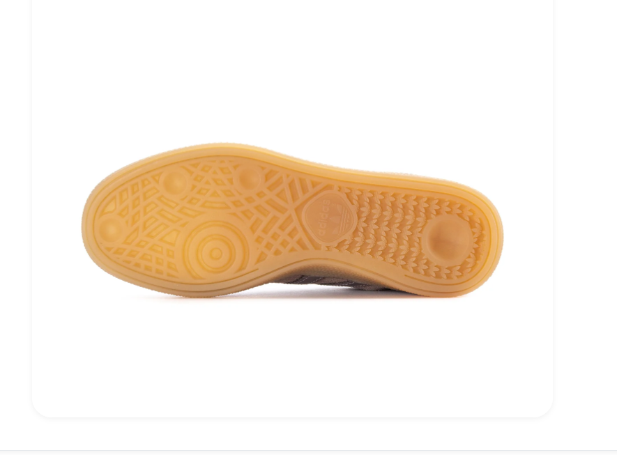 adidas Handball Spezial Taupe Sneakers with Metallic Stripes & Gum Sole
