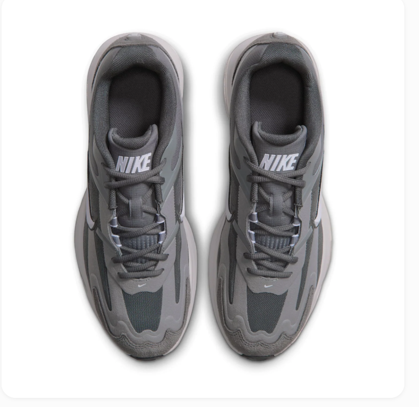 Nike Air Max Grey & Charcoal Sneakers with Silver Swoosh