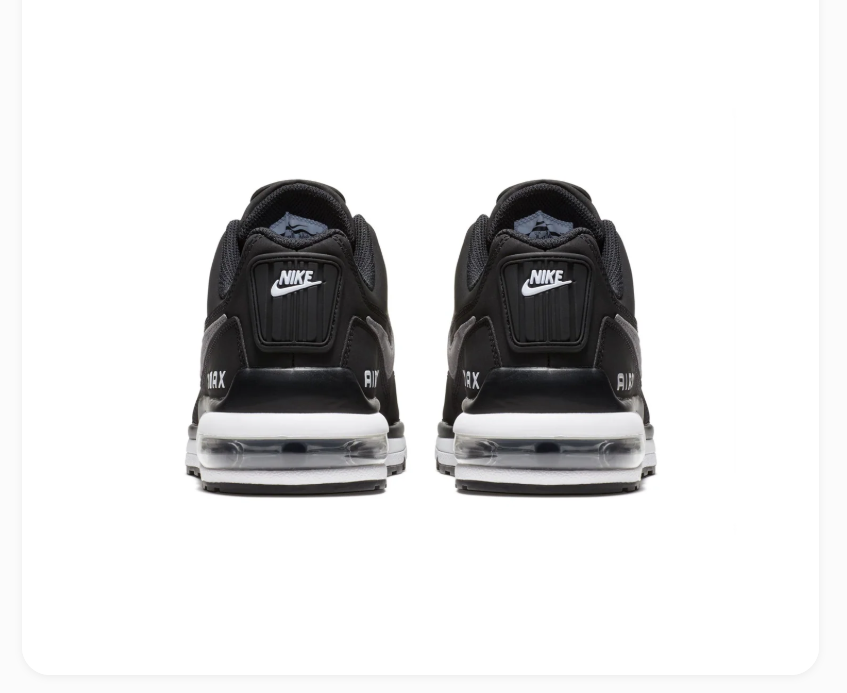 Nike Air Max Black & Grey Sneakers with White Midsole