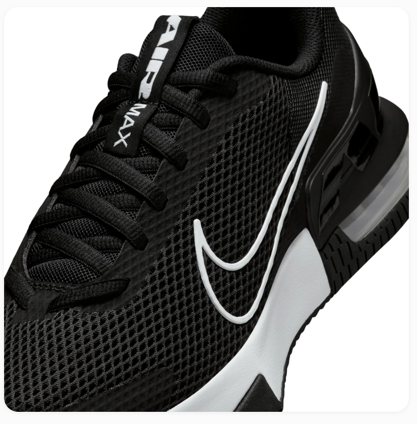 Nike Air Max Black & White Mesh Sneakers with Outline Swoosh