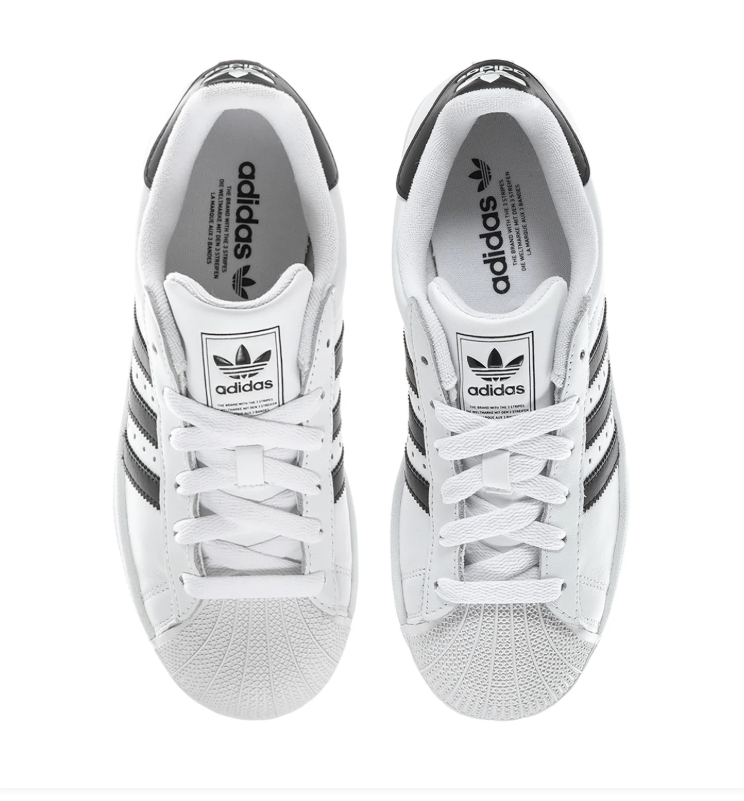 adidas Superstar White & Black Shell-Toe Sneakers