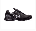 Nike Air Max Black & Charcoal Mesh Sneakers with Silver Accents
