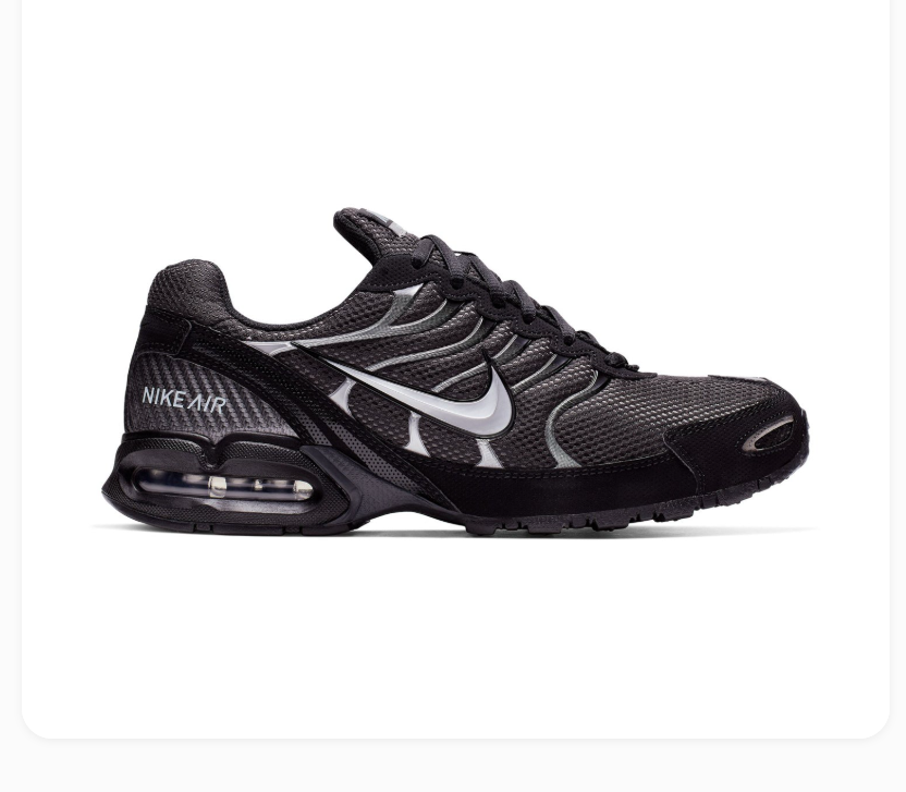 Nike Air Max Black & Charcoal Mesh Sneakers with Silver Accents