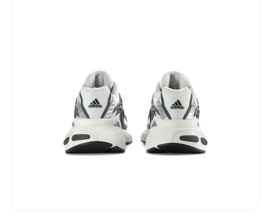 adidas Adistar White & Grey Chunky Sneakers with Black Stripes