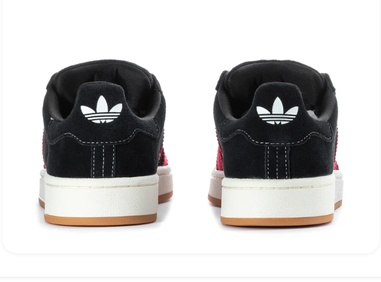 adidas Campus Black & Bright Pink Sneakers with Gum Outsole