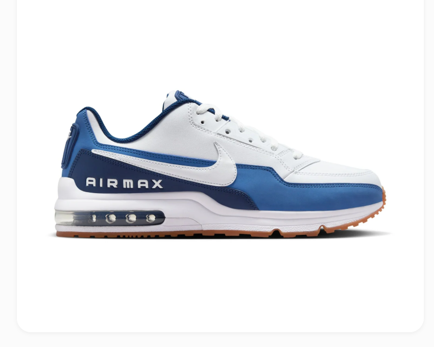 Nike Air Max White & Blue Sneakers with Gum Outsole