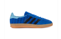 adidas Gazelle Blue & Black Sneakers with Light Blue Heel & Gum Sole