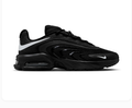 Nike Air Max Black Sneakers with White Swoosh & Wave Overlays