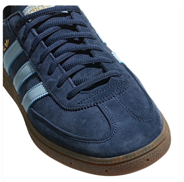adidas Handball Spezial Navy & Light Blue Sneakers with Brown Sole