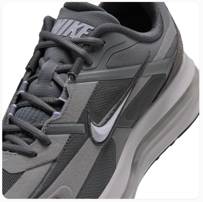 Nike Air Max Grey & Charcoal Sneakers with Silver Swoosh
