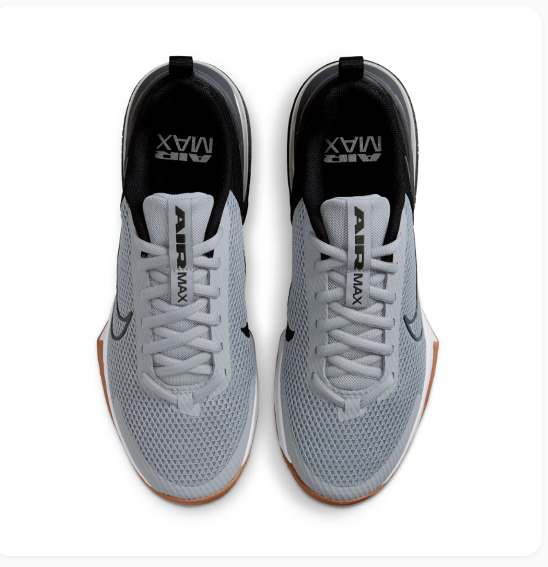 Nike Air Max Grey & Black Mesh Sneakers with Gum Outsole