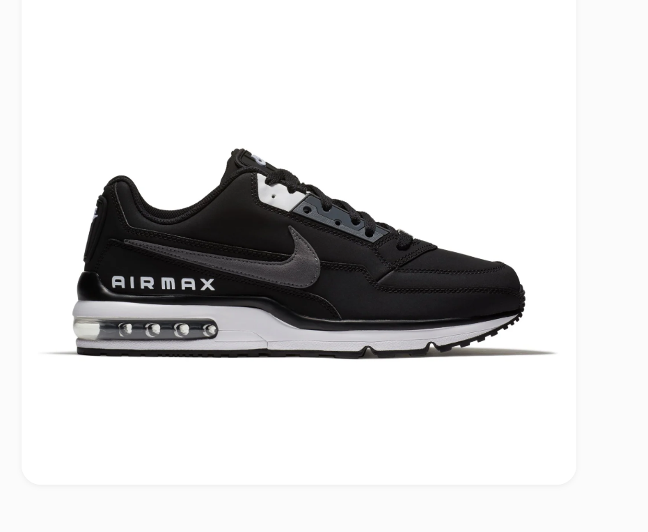 Nike Air Max Black & Grey Sneakers with White Midsole