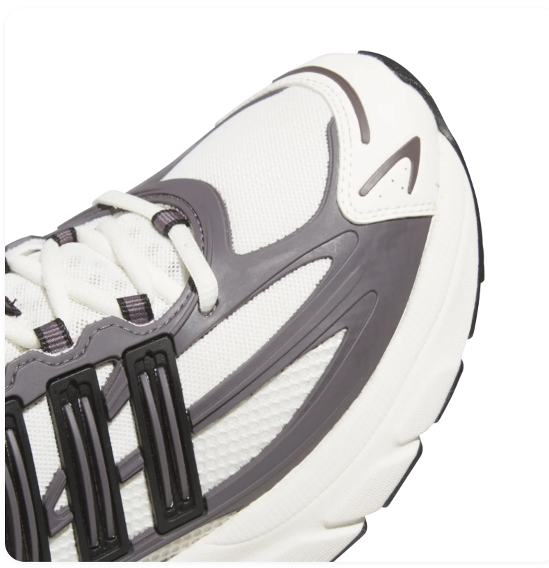 adidas Adistar White & Grey Chunky Sneakers with Black Stripes