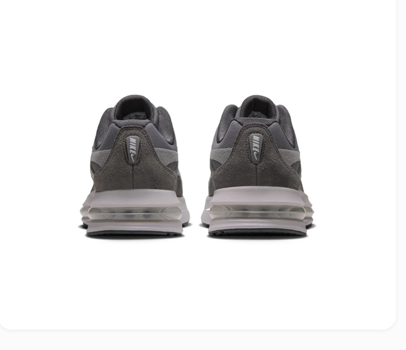Nike Air Max Grey & Charcoal Sneakers with Silver Swoosh