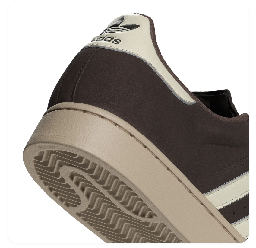 adidas Superstar Brown & Cream Shell-Toe Sneakers