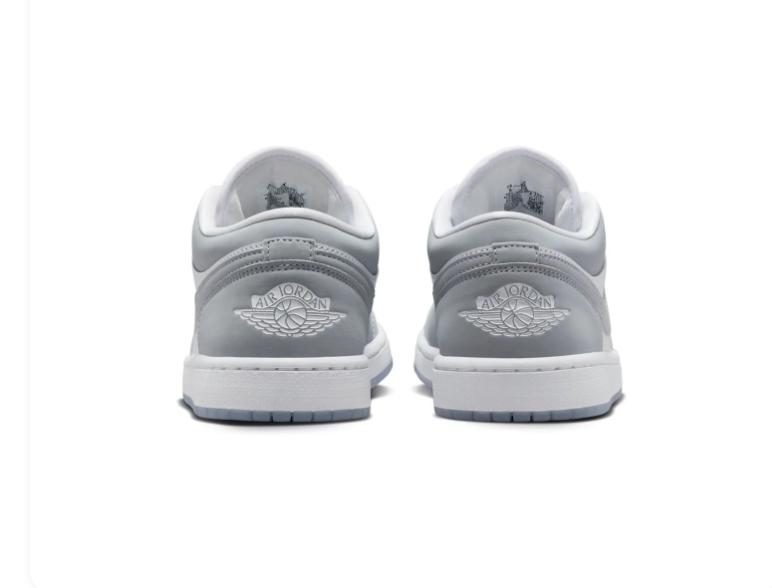 Air Jordan 1 Low Grey & White Sneakers