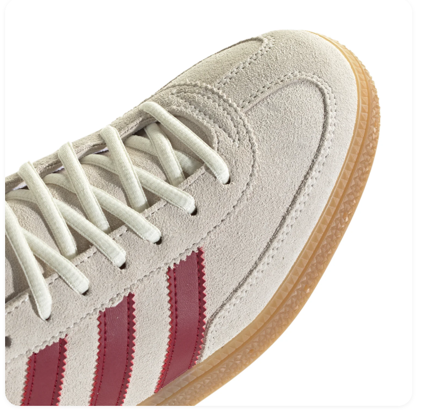 adidas Handball Spezial Cream & Burgundy Sneakers with Gum Sole
