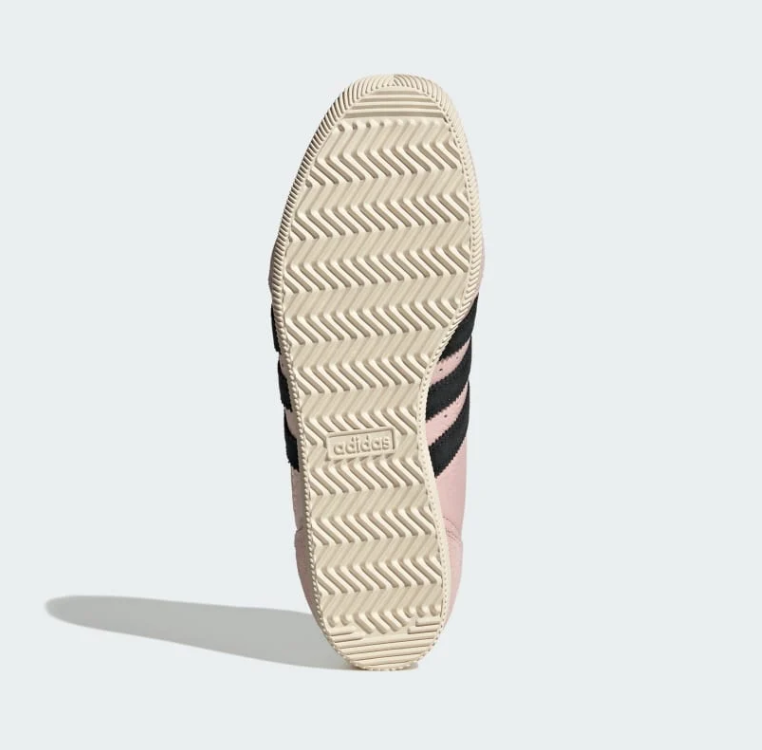 adidas Light Pink & Black Low-Profile Sneakers with Cream Sole