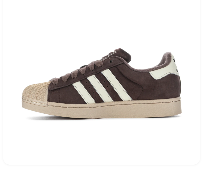 adidas Superstar Brown & Cream Shell-Toe Sneakers