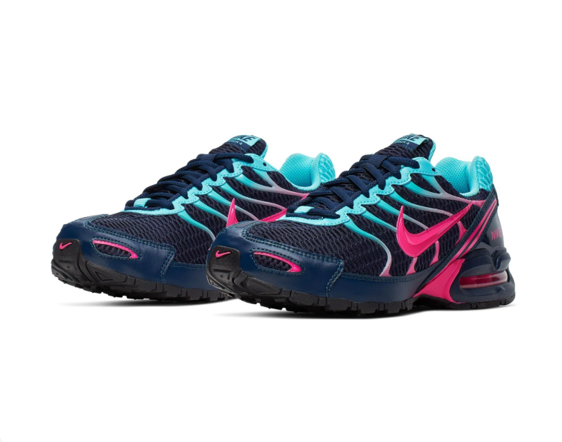Nike Air Max Torch 4 Navy Sneakers with Aqua & Hot Pink Accents