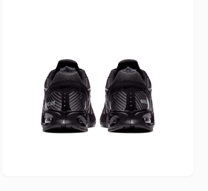 Nike Air Max Black & Charcoal Mesh Sneakers with Silver Accents