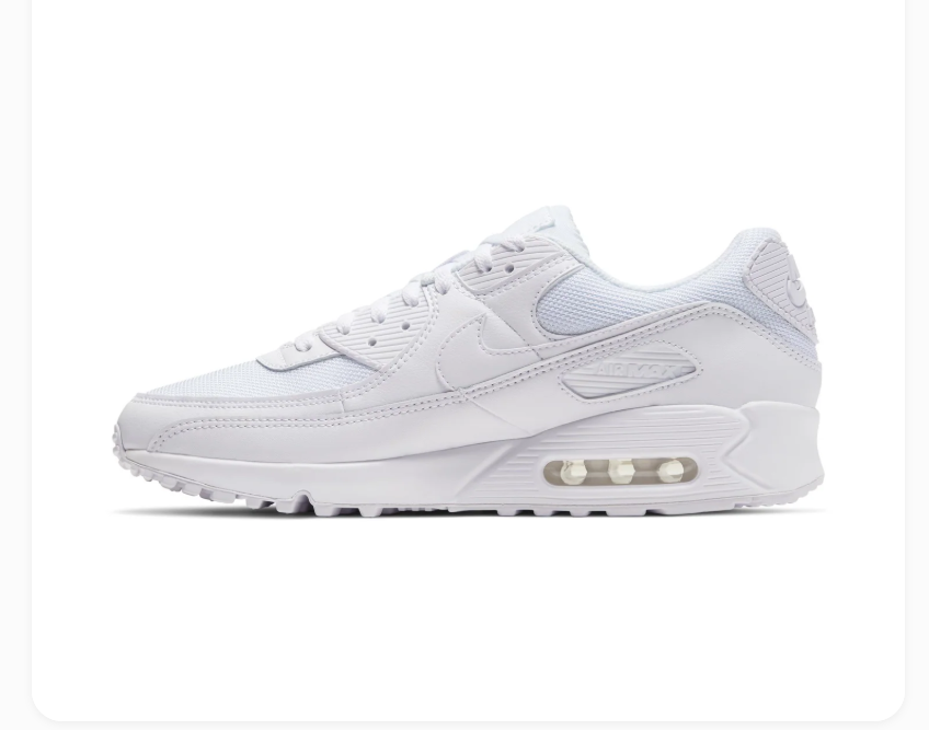 Nike Air Max 90 All-White Sneakers