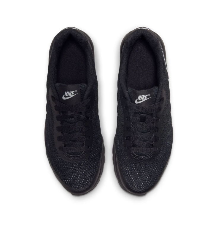 Nike Air Max Black Mesh Sneakers with Light Grey Swoosh